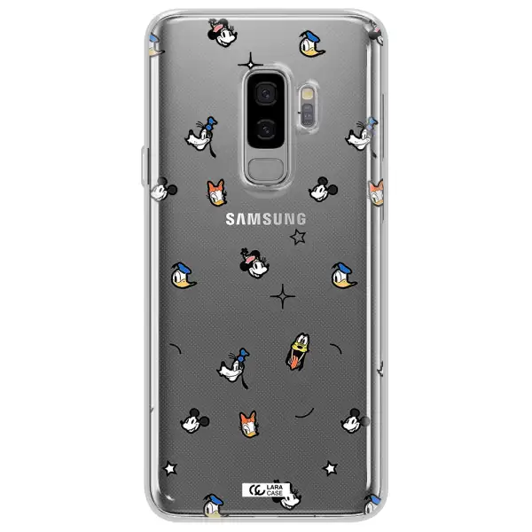 Disney Face Pattern Samsung S9 Plus Clear Tpu Case