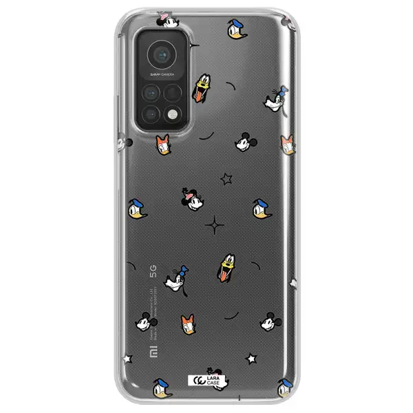 Disney Face Pattern Xiaomi Mi 10T Clear Tpu Case
