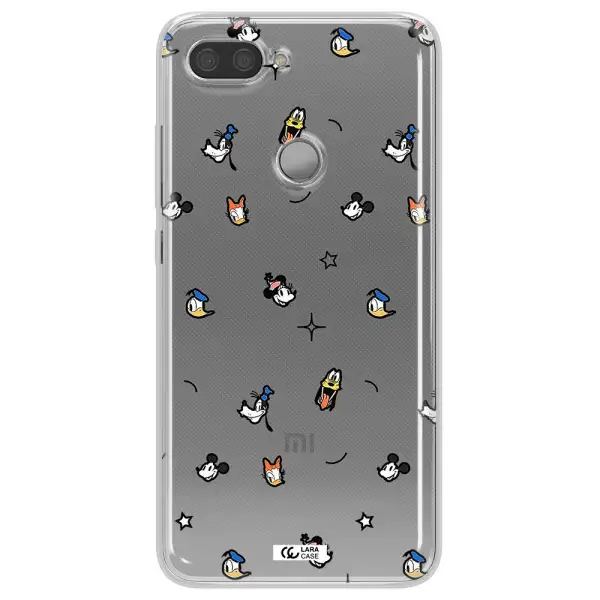 Disney Face Pattern Xiaomi Mi 8 Lite Clear Tpu Case