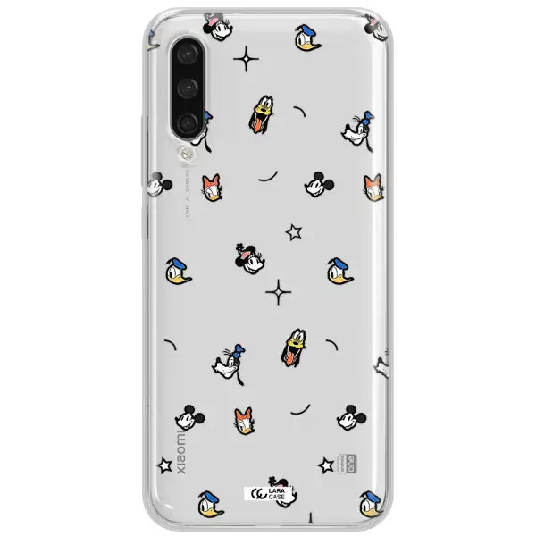 Disney Face Pattern Xiaomi Mi A3 Clear Tpu Case