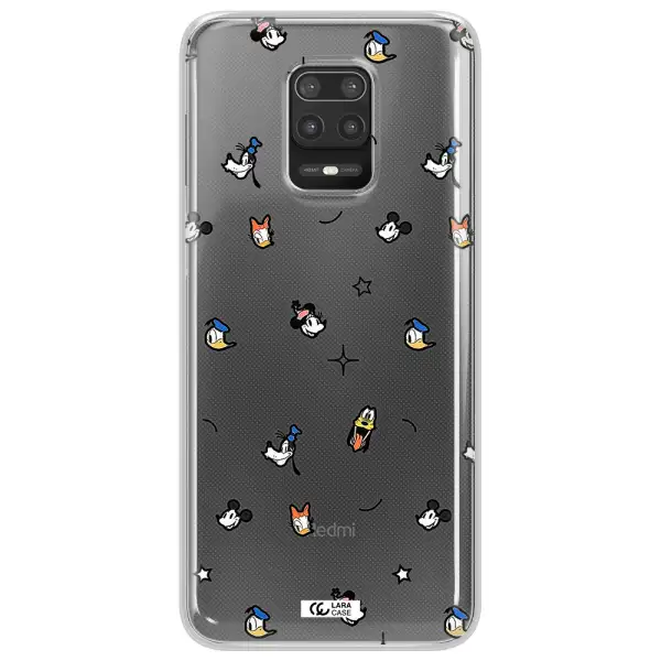 Disney Face Pattern Xiaomi Note 9S Clear Tpu Case