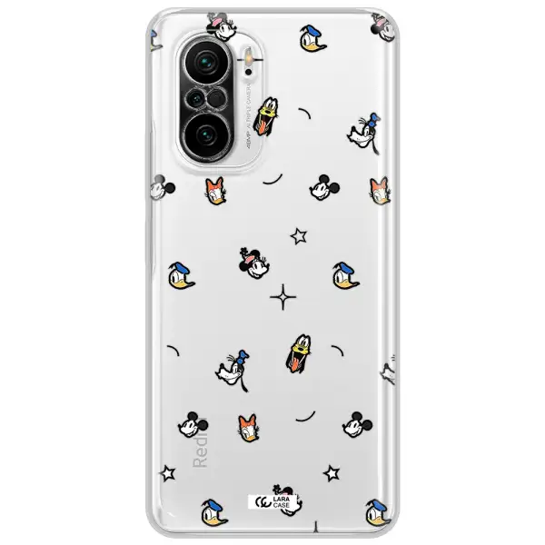 Disney Face Pattern Xiaomi Poco F3 Clear Tpu Case
