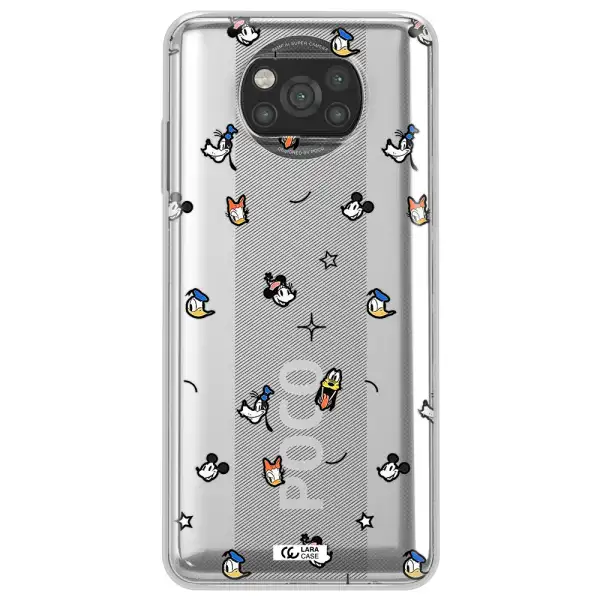 Disney Face Pattern Xiaomi Poco X3 Clear Tpu Case
