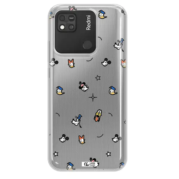 Disney Face Pattern Xiaomi Redmi 10A Clear Tpu Case