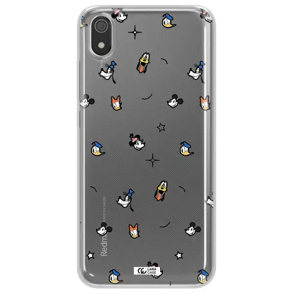 Disney Face Pattern Xiaomi Redmi 7A Clear Tpu Case
