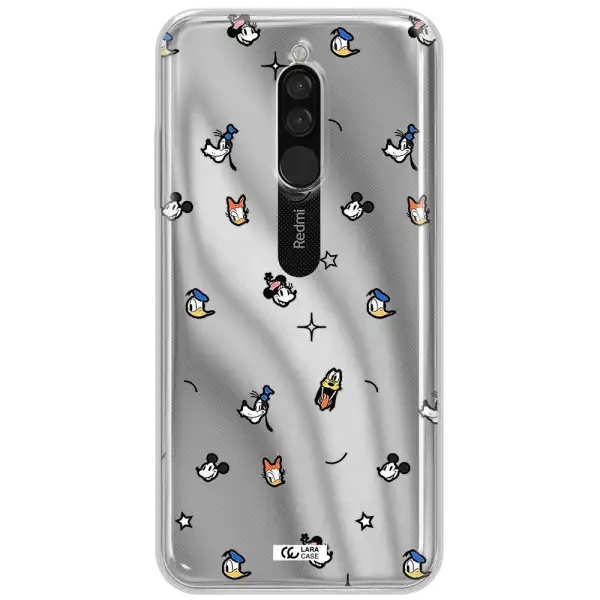 Disney Face Pattern Xiaomi Redmi 8 Clear Tpu Case