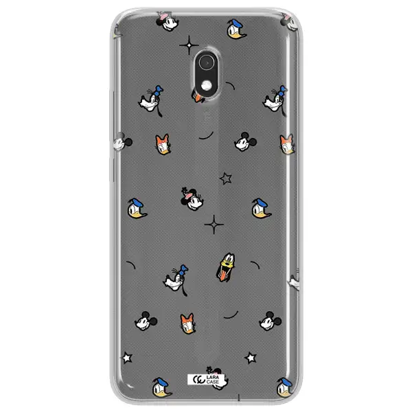 Disney Face Pattern Xiaomi Redmi 8A Clear Tpu Case