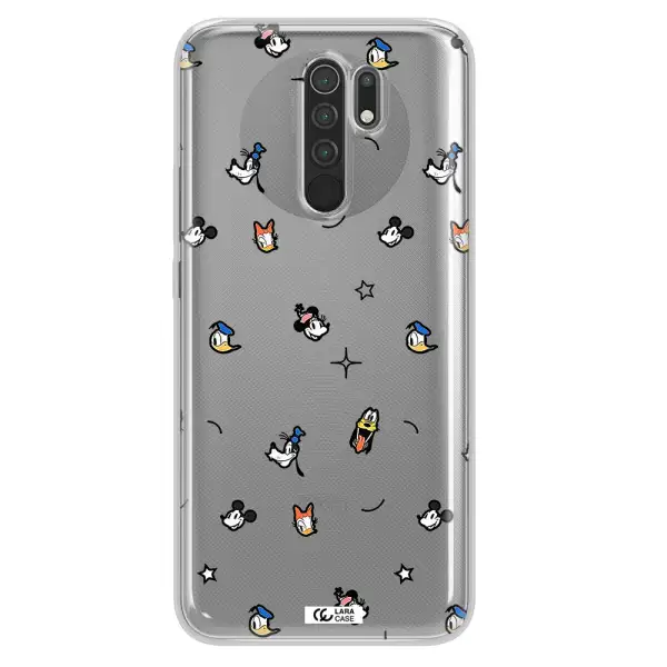 Disney Face Pattern Xiaomi Redmi 9 Clear Tpu Case