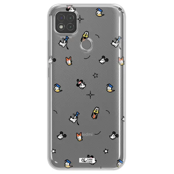 Disney Face Pattern Xiaomi Redmi 9C Clear Tpu Case