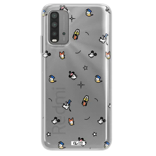 Disney Face Pattern Xiaomi Redmi 9T Clear Tpu Case