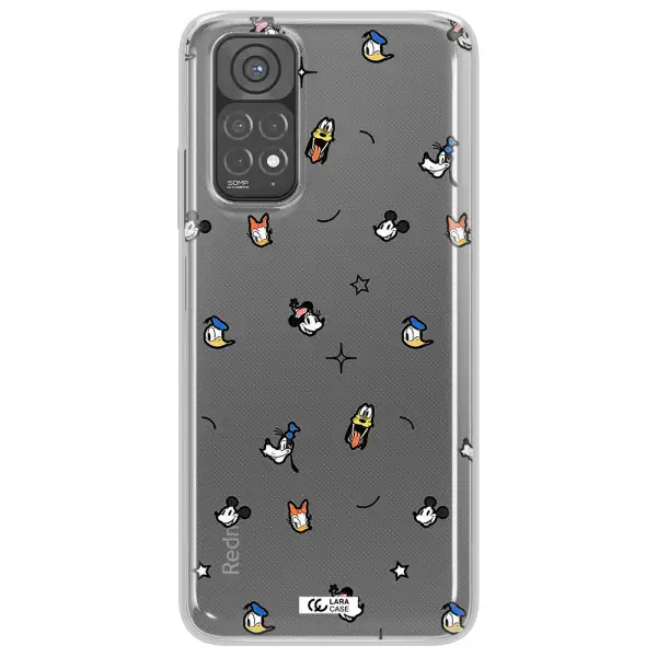 Disney Face Pattern Xiaomi Redmi Note 11 Clear Tpu Case