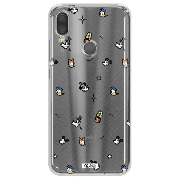 Disney Face Pattern Xiaomi Redmi Note 7 Clear Tpu Case