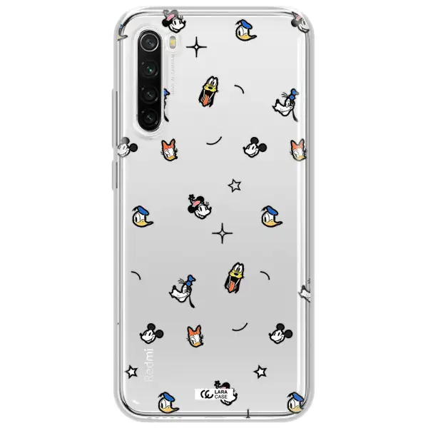 Disney Face Pattern Xiaomi Redmi Note 8T Clear Tpu Case