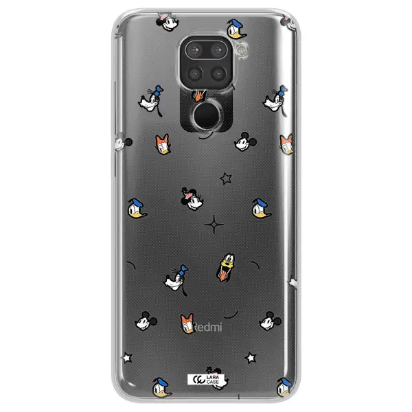 Disney Face Pattern Xiaomi Redmi Note 9 Clear Tpu Case