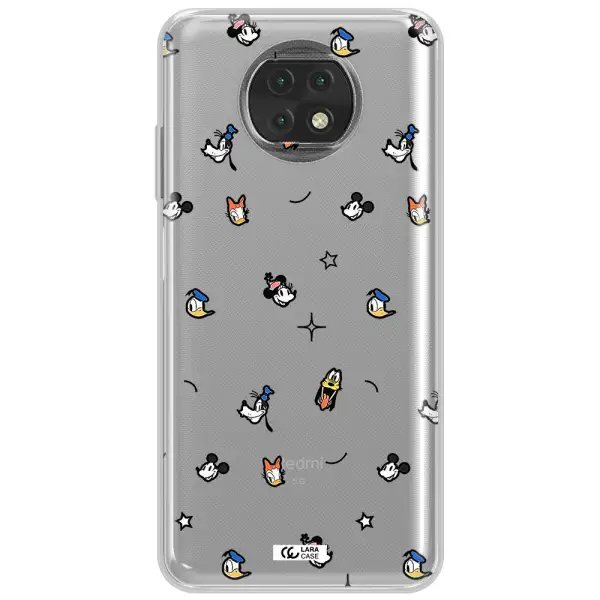Disney Face Pattern Xiaomi Redmi Note 9T Clear Tpu Case