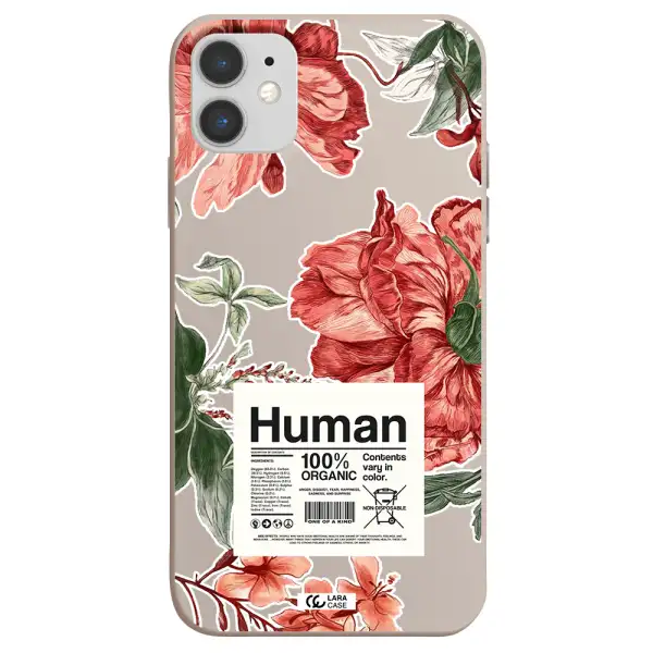 a cover of a book with flowers Apple iPhone 11 Silicone Stone Case