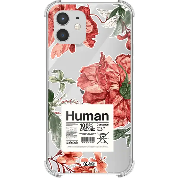 a cover of a book with flowers Apple iPhone 12 mini Clear PC Case