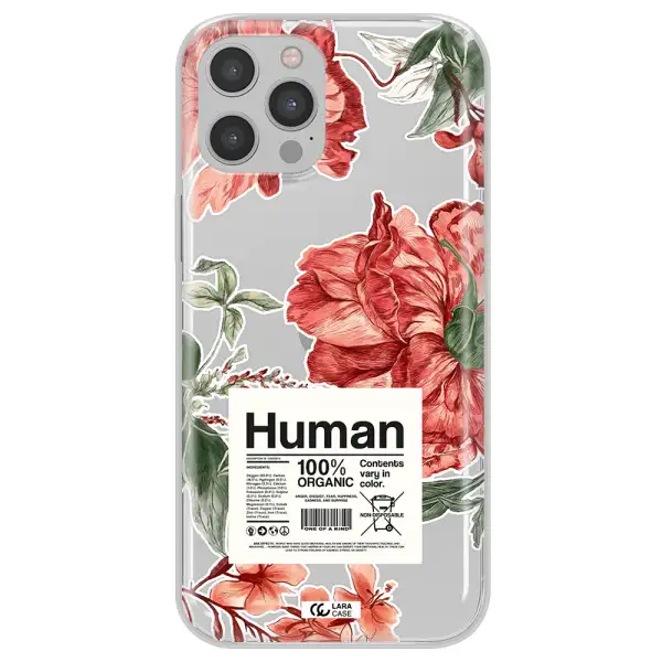 A Cover Of A Book With Flowers Apple Iphone 12 Pro Clear Tpu Case
