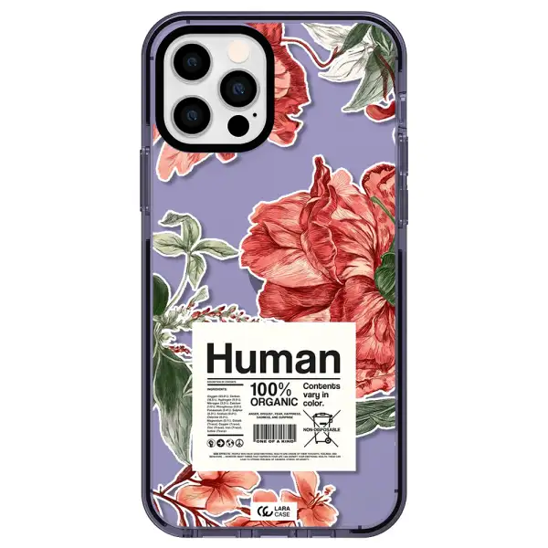 a cover of a book with flowers Apple iPhone 12 pro impact Lilac Case