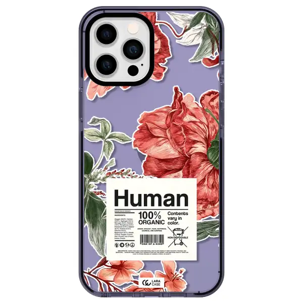 a cover of a book with flowers Apple iPhone 12 pro max impact Lilac Case