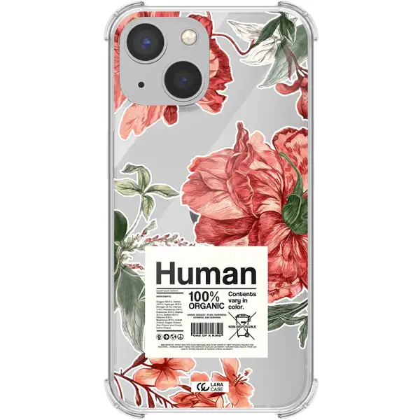 a cover of a book with flowers Apple iPhone 13 mini Clear PC Case