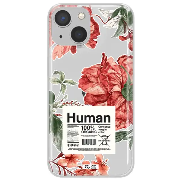 A Cover Of A Book With Flowers Apple Iphone 13 Mini Clear Tpu Case