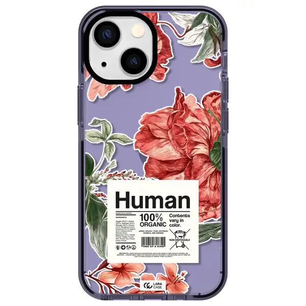 a cover of a book with flowers Apple iPhone 13 mini impact Lilac Case