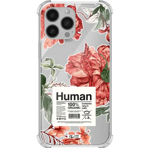 a cover of a book with flowers Apple iPhone 13 Pro Max Clear PC Case