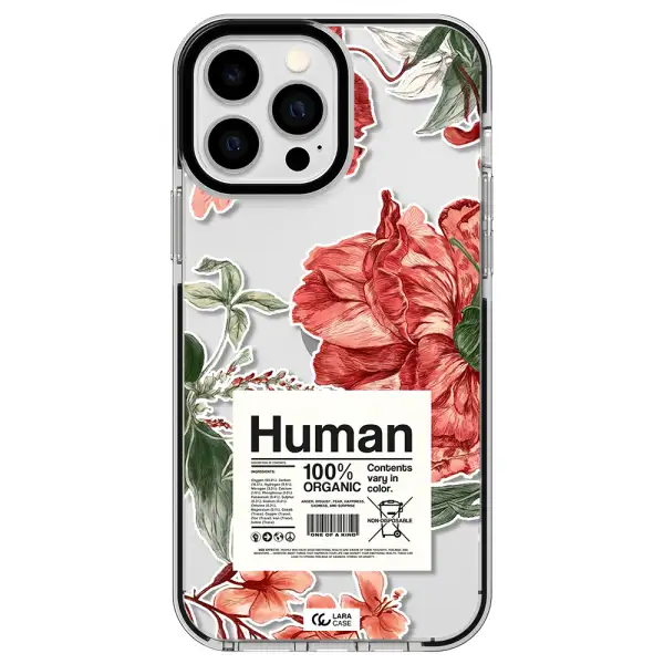 a cover of a book with flowers Apple iPhone 13 Pro Max impact black border Case