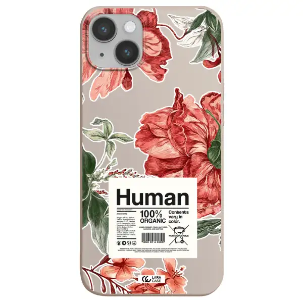 a cover of a book with flowers Apple iPhone 14 plus Silicone Stone Case