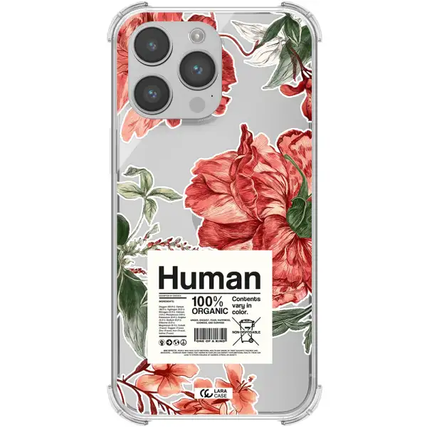 a cover of a book with flowers Apple iPhone 14 pro Clear PC Case