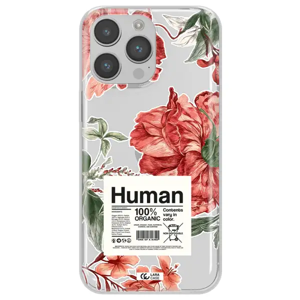 A Cover Of A Book With Flowers Apple Iphone 14 Pro Max Clear Tpu Case