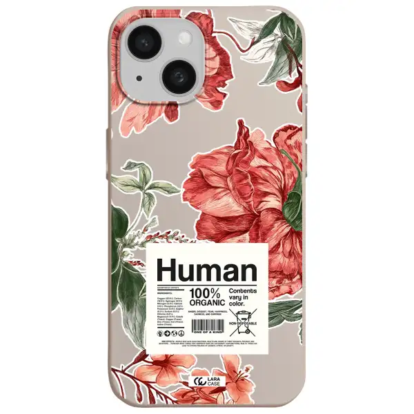 a cover of a book with flowers Apple iPhone 15 Silicone Stone Case