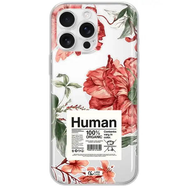 A Cover Of A Book With Flowers Apple Iphone 16 Pro Max Clear Tpu Case