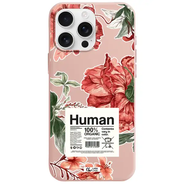 A Cover Of A Book With Flowers Apple Iphone 16 Pro Max Silicone Pastel Pink Case