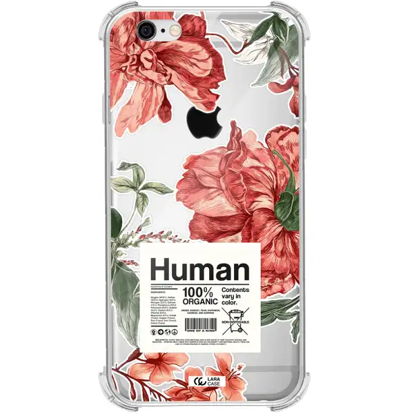 a cover of a book with flowers Apple iPhone 6 Clear PC Case