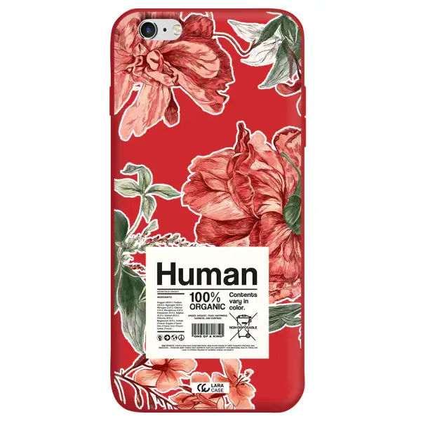 a cover of a book with flowers Apple iPhone 6 plus Silicone Imperial Red Case