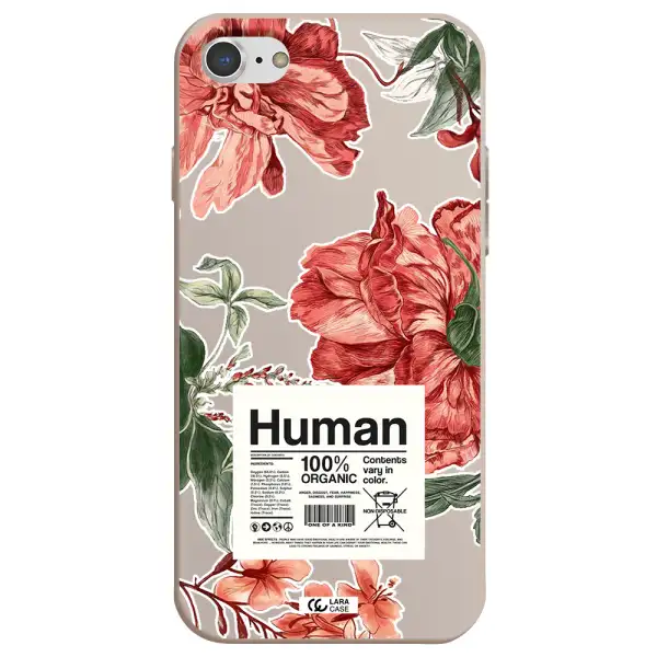 a cover of a book with flowers Apple iPhone 7 Silicone Stone Case