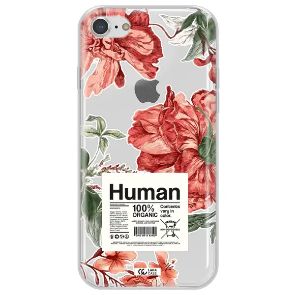 A Cover Of A Book With Flowers Apple Iphone 8 Clear Tpu Case