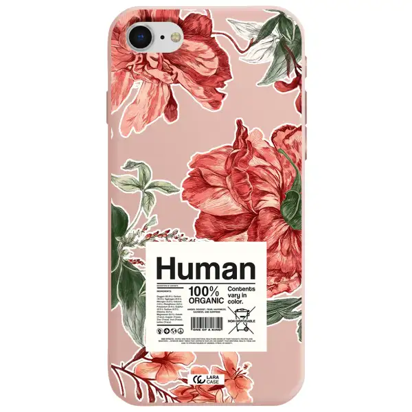 a cover of a book with flowers Apple iPhone se 2020 Silicone pastel pink Case
