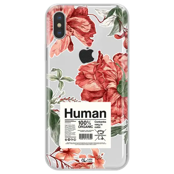 A Cover Of A Book With Flowers Apple Iphone X Clear Tpu Case
