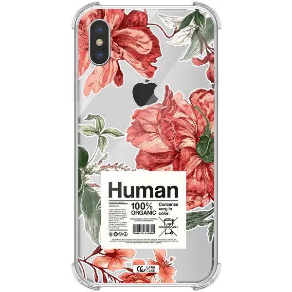a cover of a book with flowers Apple iPhone XS max Clear PC Case