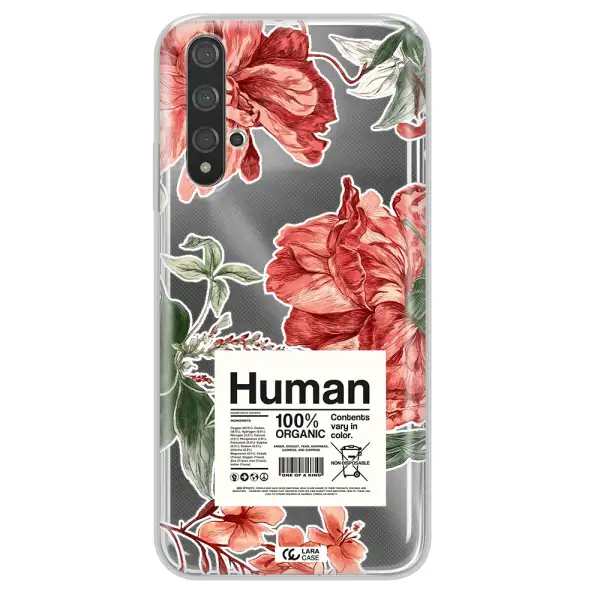 A Cover Of A Book With Flowers Huawei Nova 5T Clear Tpu Case