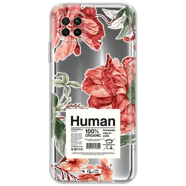 A Cover Of A Book With Flowers Huawei Nova 7I Clear Tpu Case