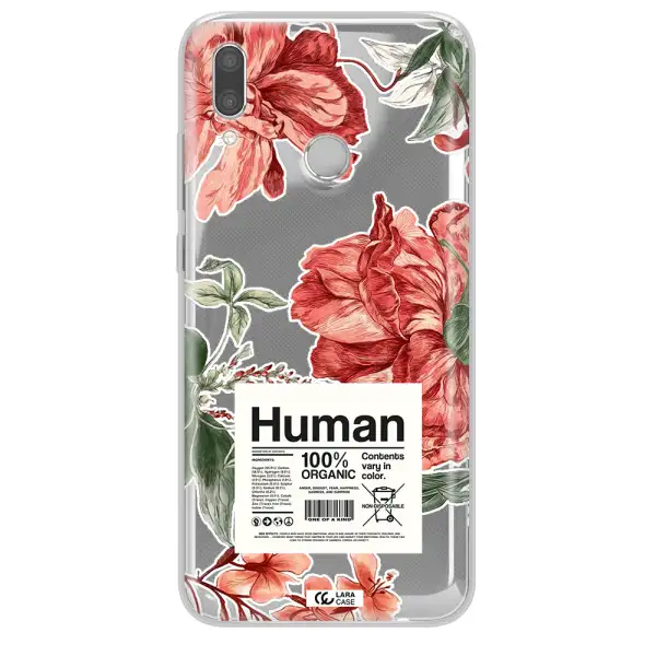 A Cover Of A Book With Flowers Huawei P Smart 2019 Clear Tpu Case