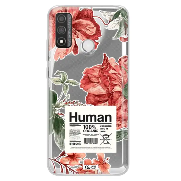 A Cover Of A Book With Flowers Huawei P Smart 2020 Clear Tpu Case