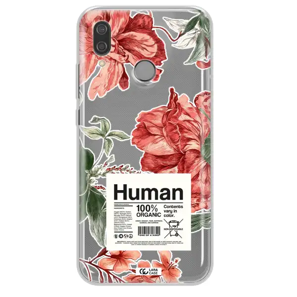 A Cover Of A Book With Flowers Huawei P20 Lite Clear Tpu Case