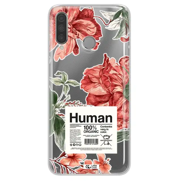 A Cover Of A Book With Flowers Huawei P30 Lite Clear Tpu Case
