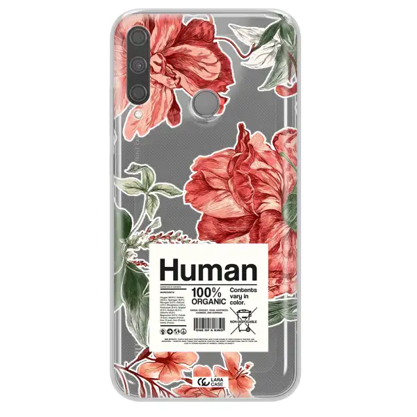 A Cover Of A Book With Flowers Huawei P40 Lite E Clear Tpu Case