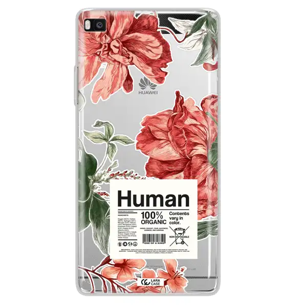A Cover Of A Book With Flowers Huawei P8 Clear Tpu Case